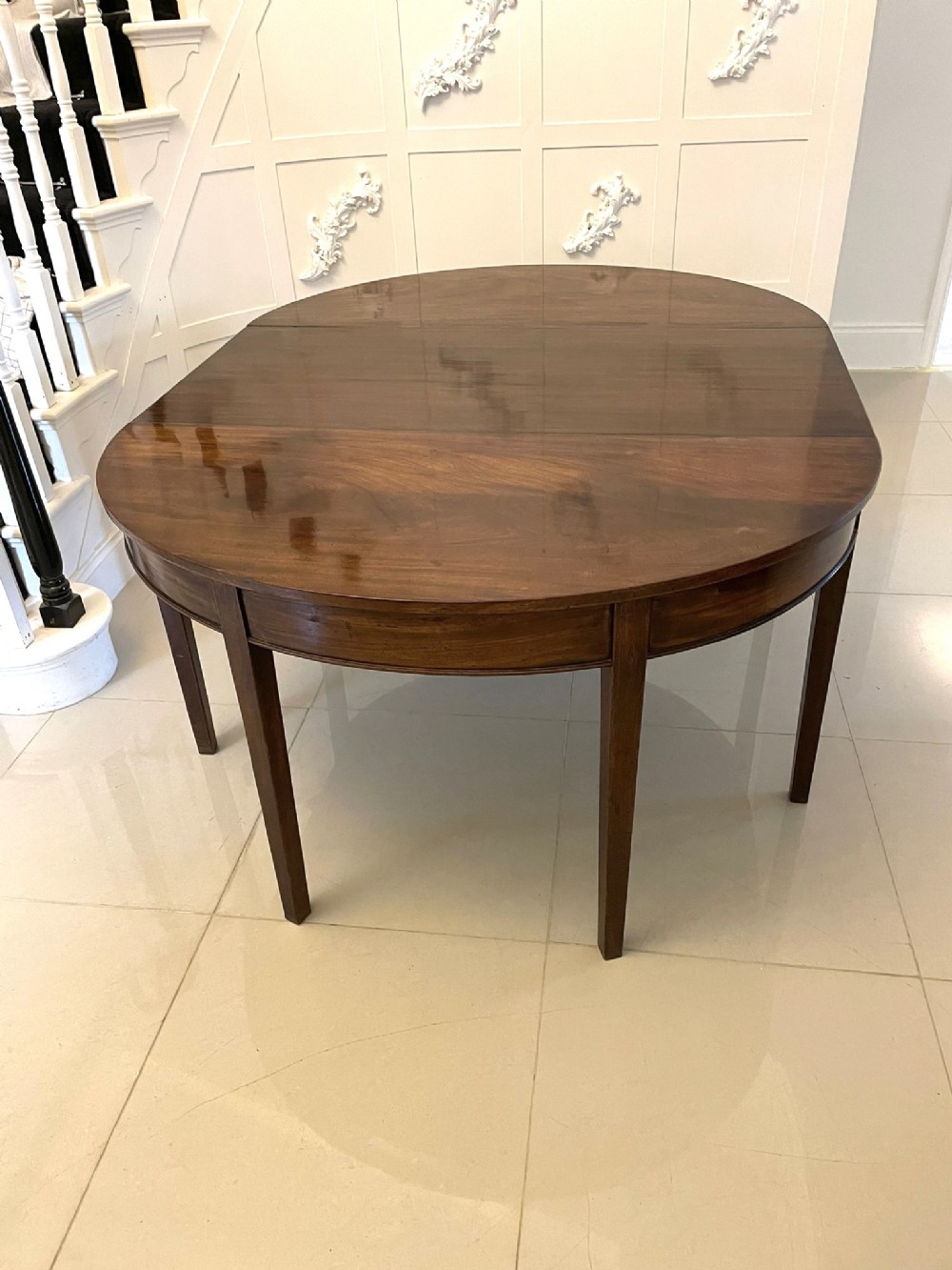  Antique George III Quality Mahogany D End Dining Table 