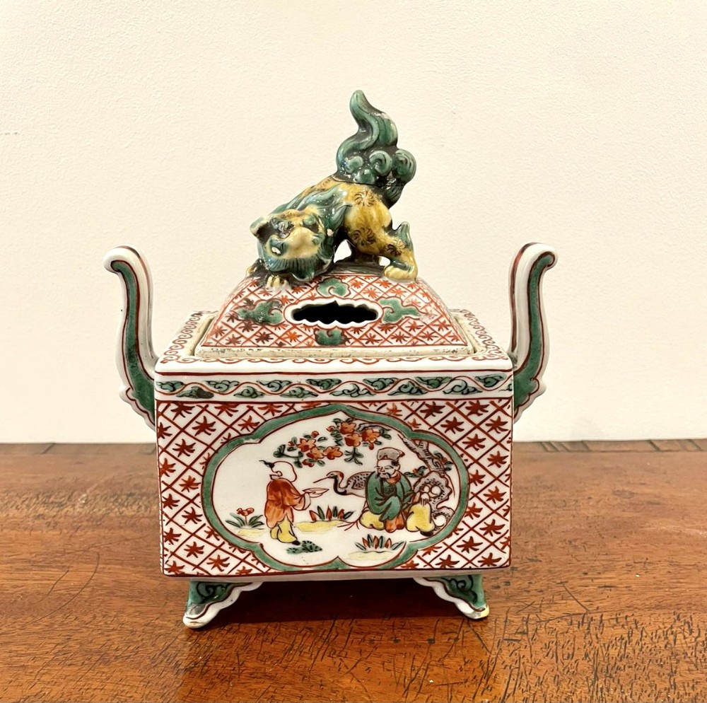  Quality Antique Chinese Hand Painted Vase and Cover 
