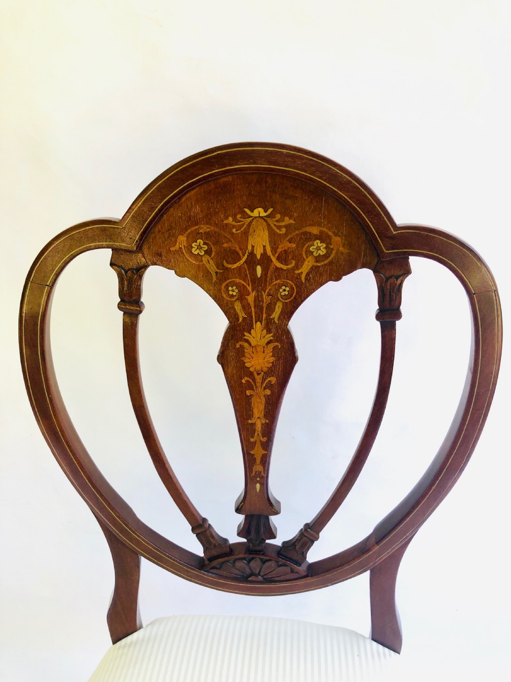 Fine Quality Pair of Inlaid Mahogany Victorian Side Chairs View VI