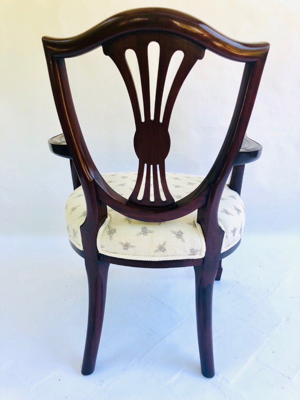 Antique Victorian Hepplewhite Style Mahogany Armchair View II
