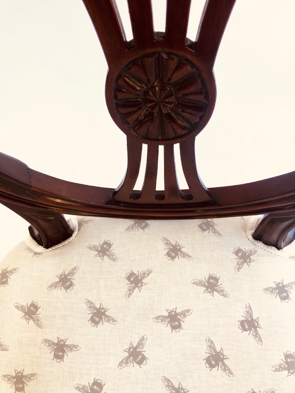Antique Victorian Hepplewhite Style Mahogany Armchair View IV