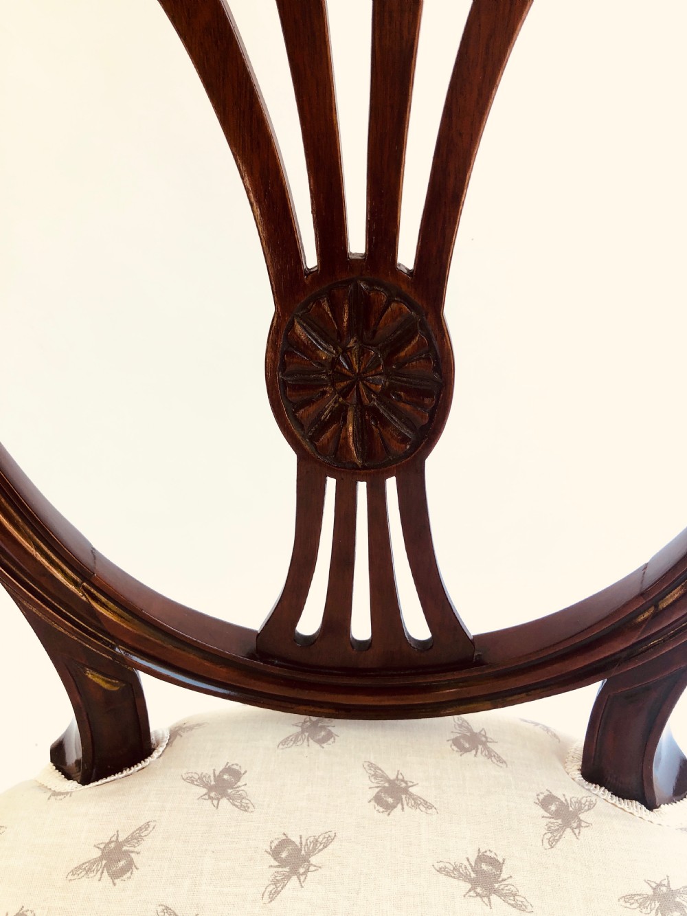 Antique Victorian Hepplewhite Style Mahogany Armchair View VI