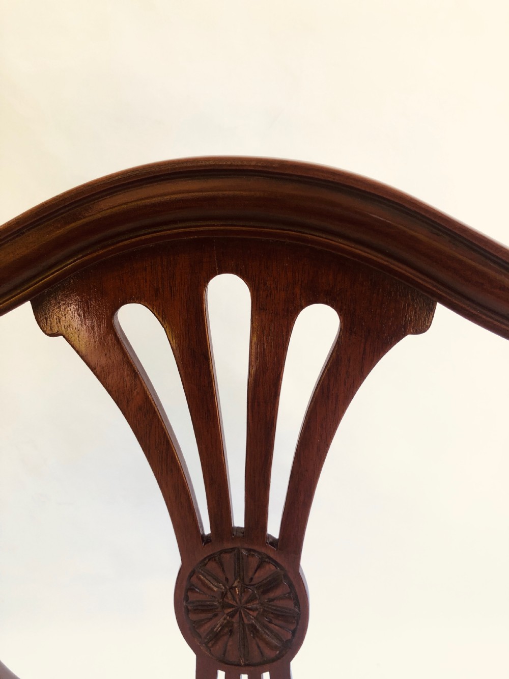 Antique Victorian Hepplewhite Style Mahogany Armchair View VII