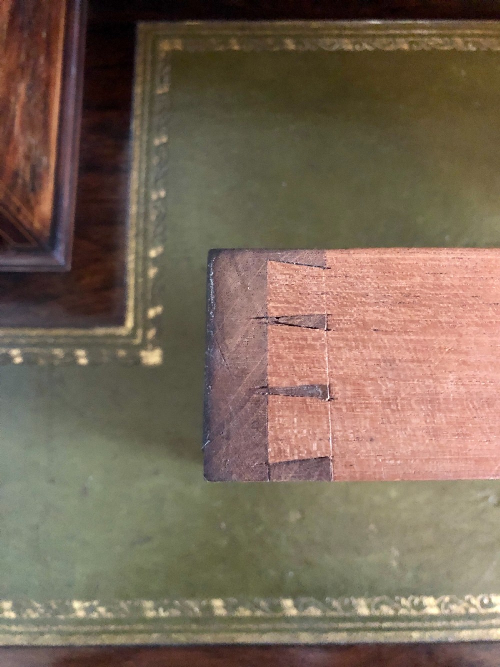 Fine Quality Victorian Freestanding Maple & Co. Inlaid Writing Desk

 View IX