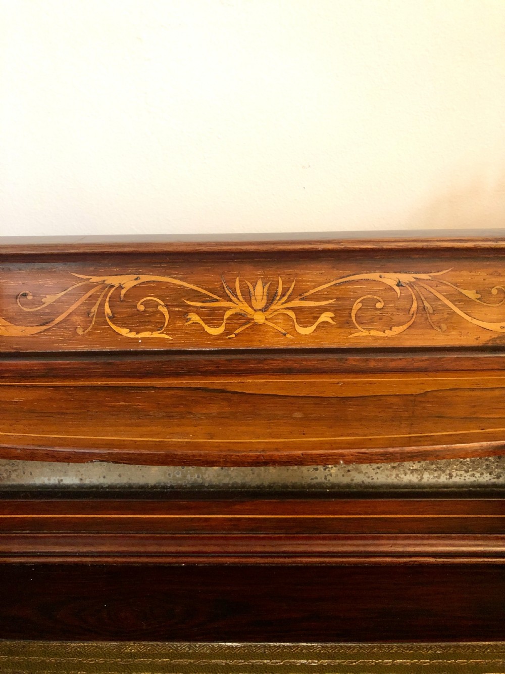 Fine Quality Victorian Freestanding Maple & Co. Inlaid Writing Desk

 View XI