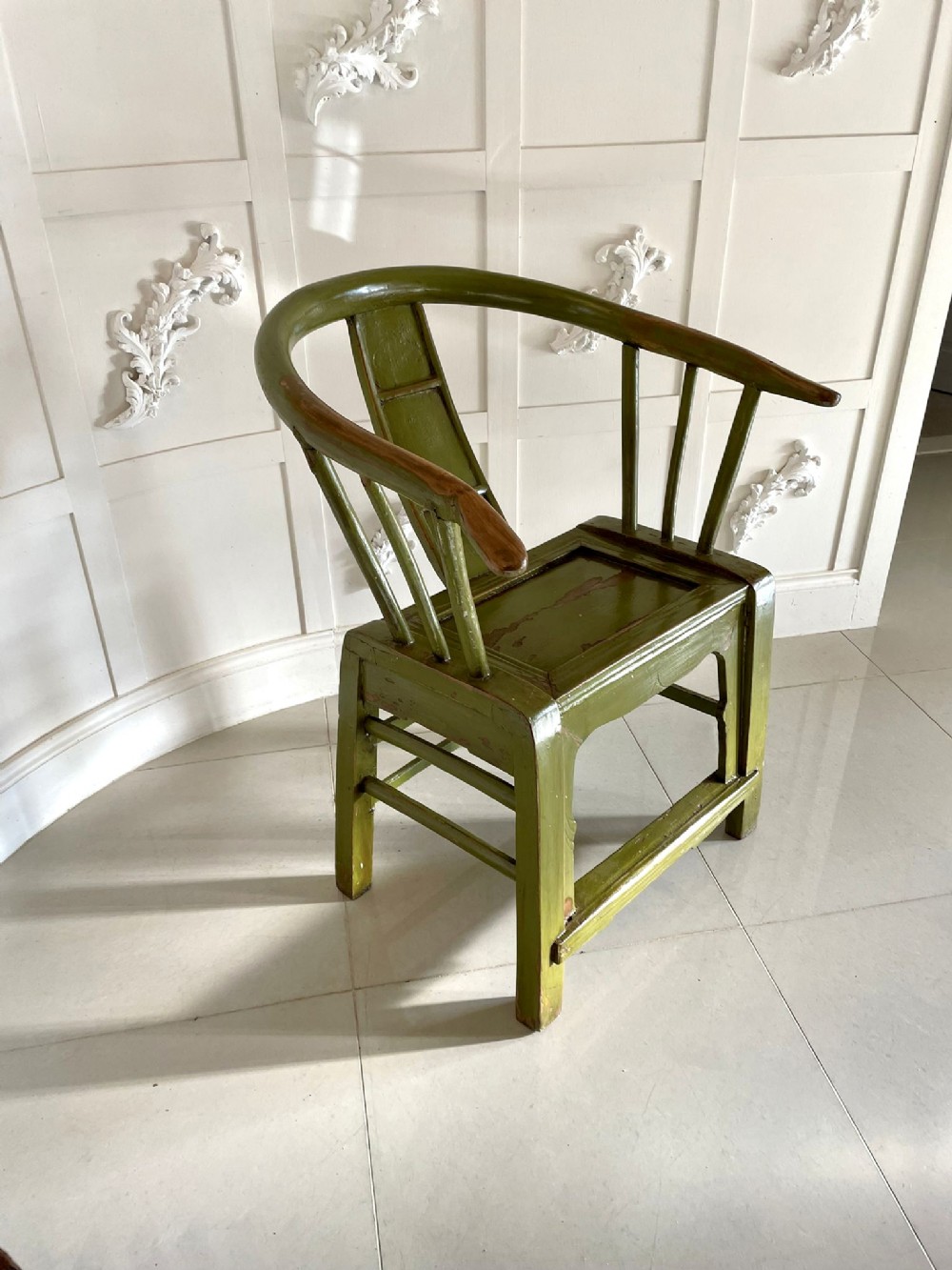 Antique Chinese Original Quality Painted Armchair