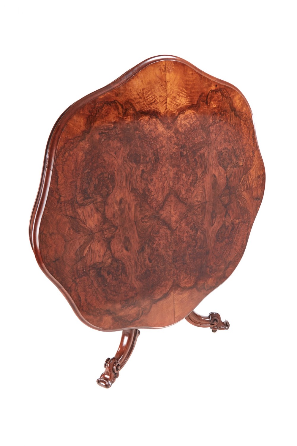 Finest Quality Antique  Burr Walnut Shaped Centre / Dining Table