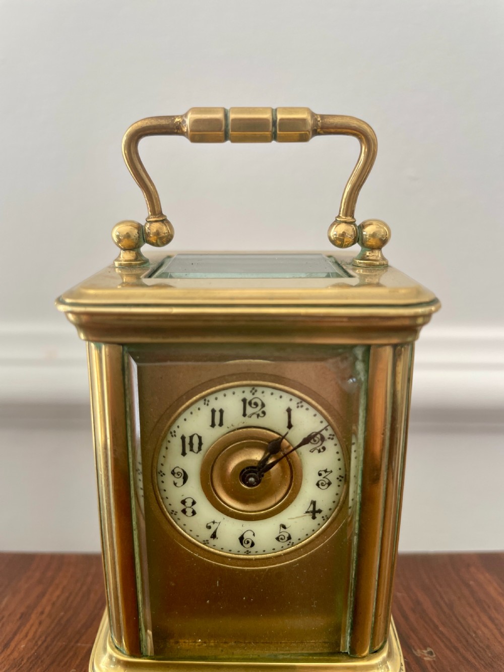 Charming Antique Lacquered Brass Cased Carriage Clock
 View II