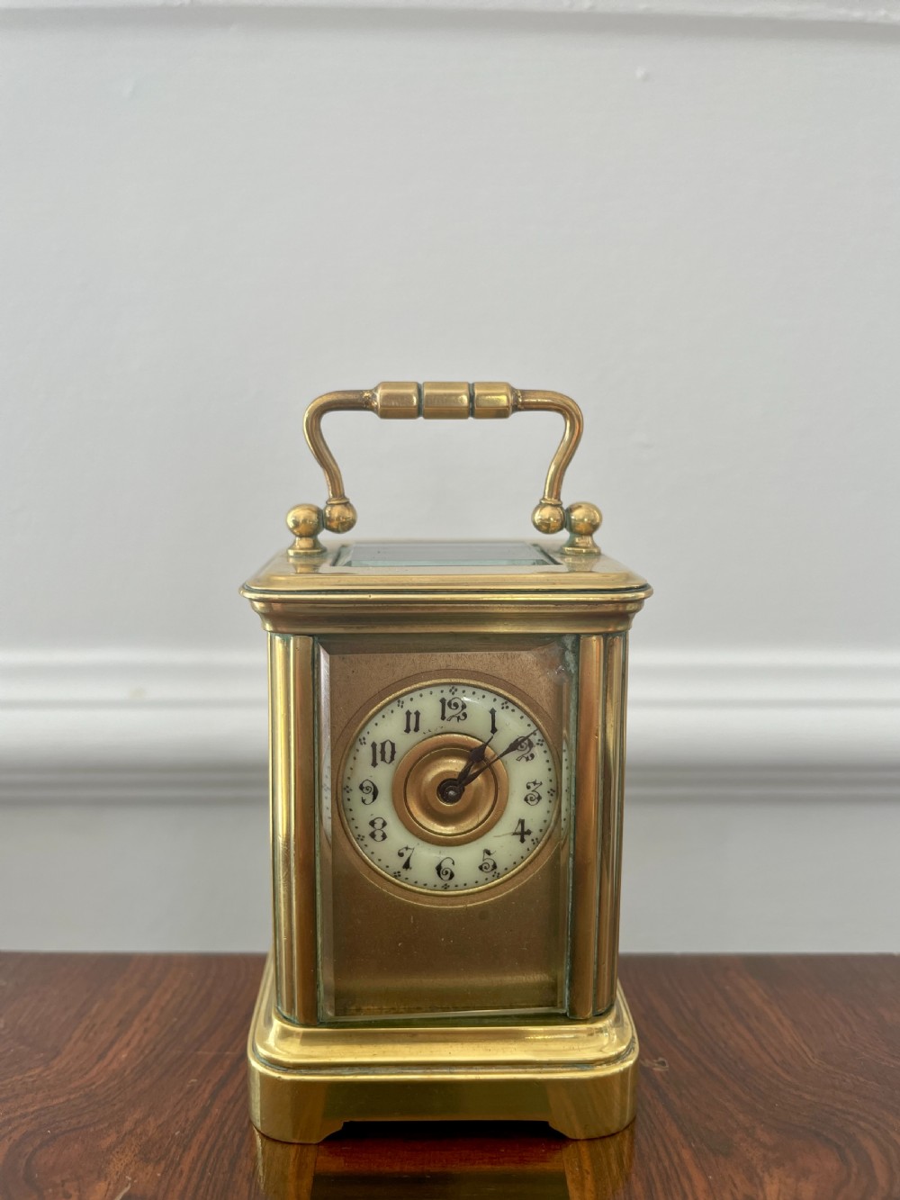 Charming Antique Lacquered Brass Cased Carriage Clock
 View V