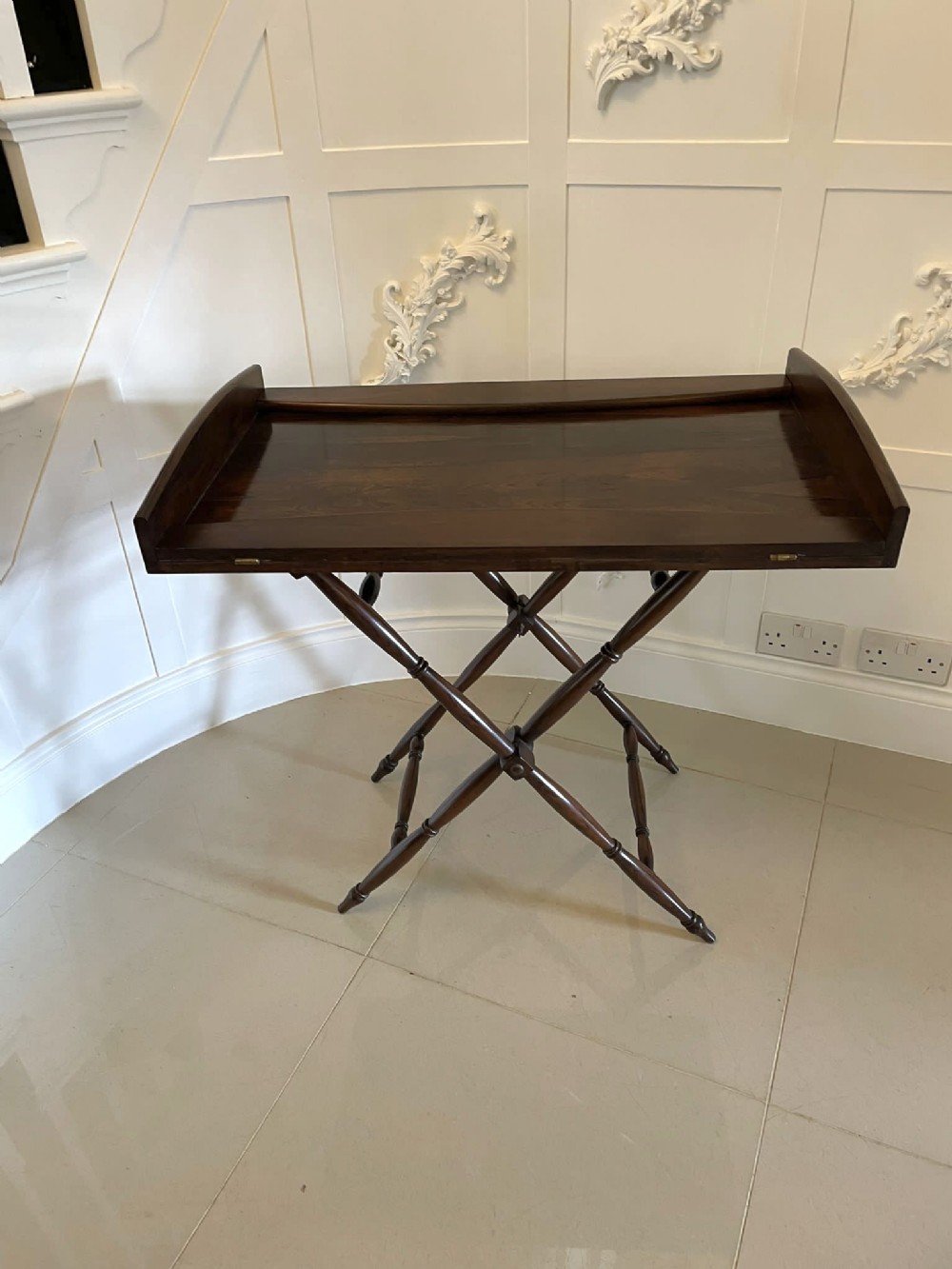 Fantastic Quality Antique Victorian Rosewood Butler’s Tray on Stand 