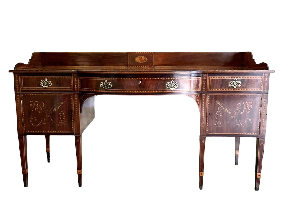  Outstanding Quality Large Antique George III Inlaid Mahogany Sideboard
