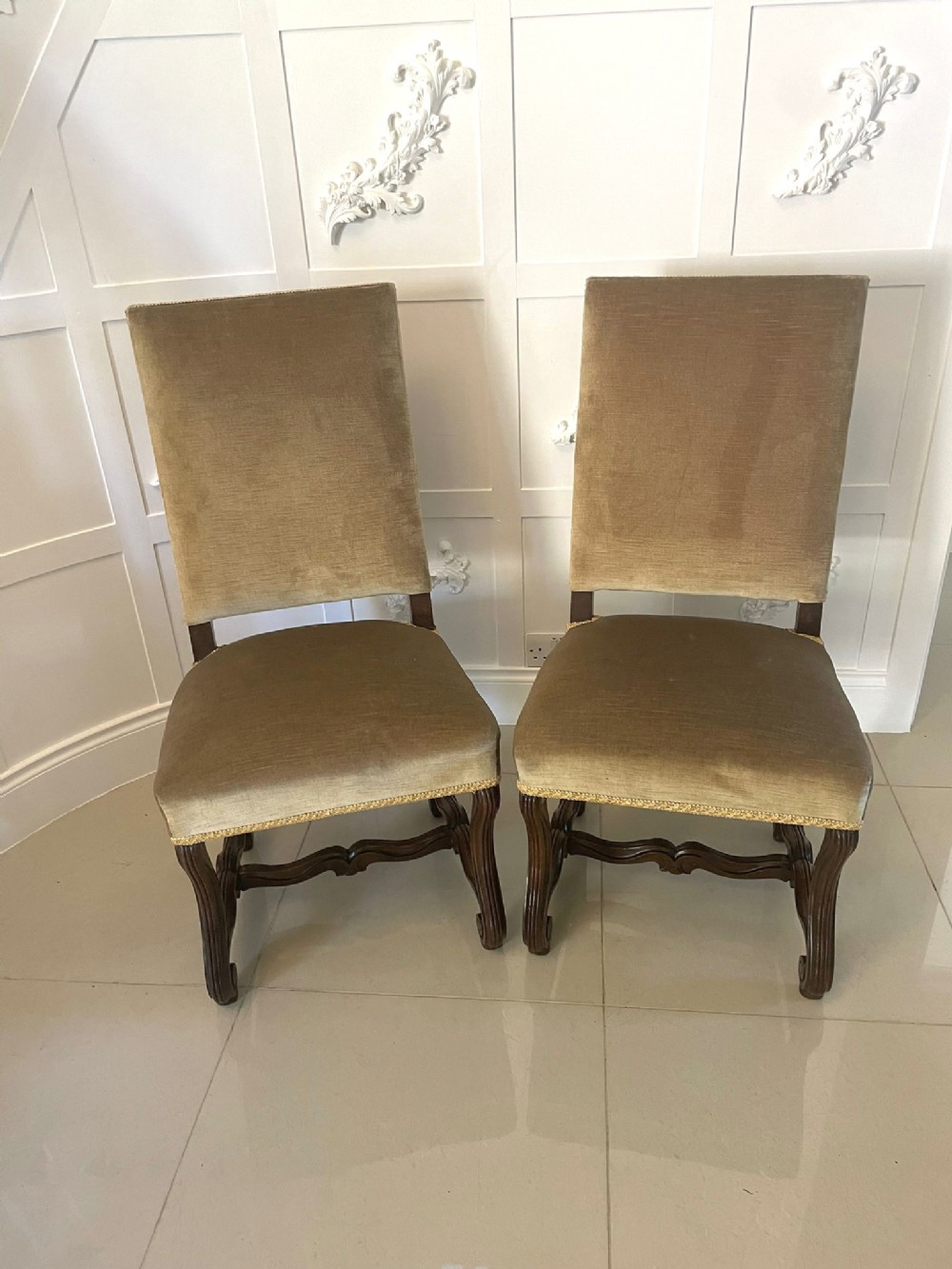  Pair of Quality French Antique Victorian Side Chairs 
