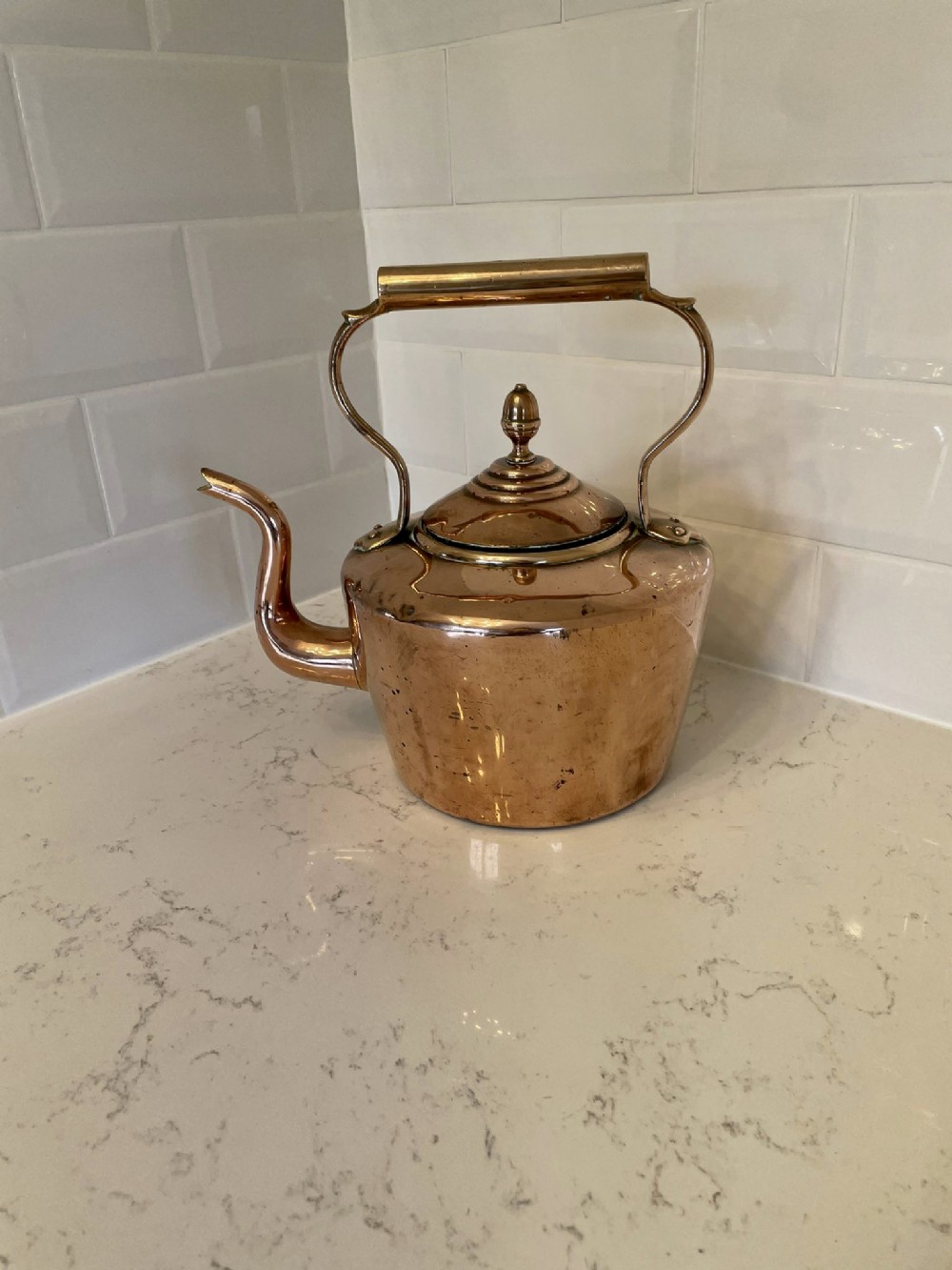   Large Antique George III Quality Copper Kettle 
