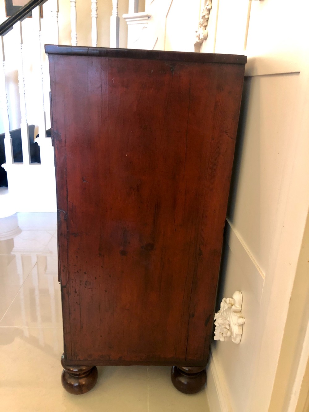 Quality Antique Regency Mahogany Bow Fronted Chest of Drawers View III