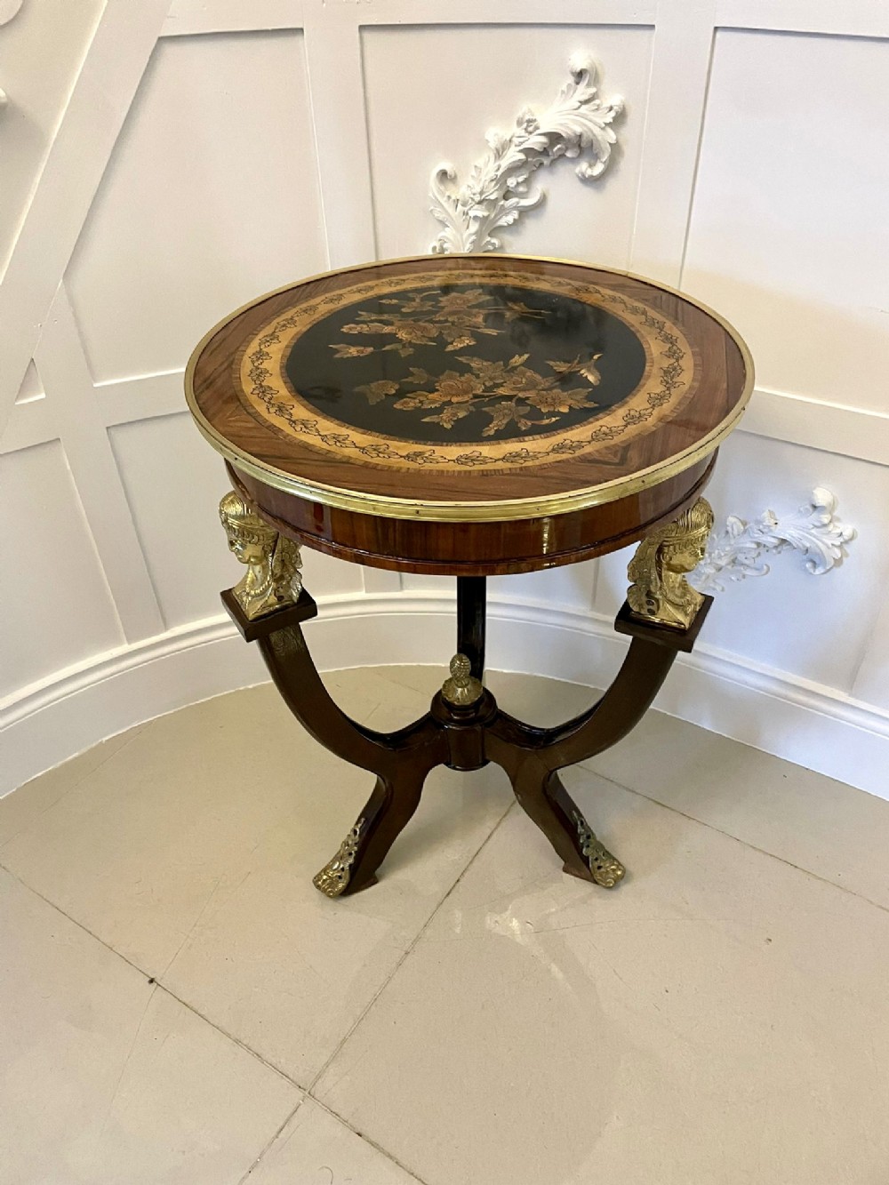   Antique Victorian Quality French Marquetry Inlaid and Ormolu Mounted Centre Table 

