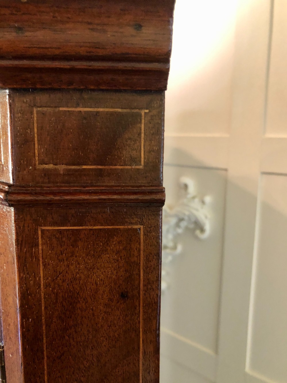  Fine Quality Antique  Edwardian Inlaid Mahogany Corner Cupboard
 View XII
