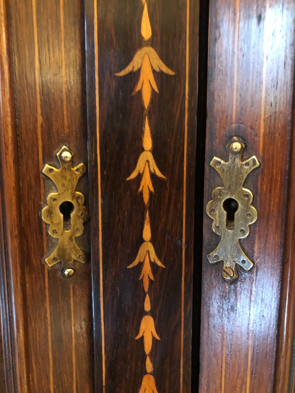  Antique Victorian Inlaid Rosewood Side Cabinet
 View V