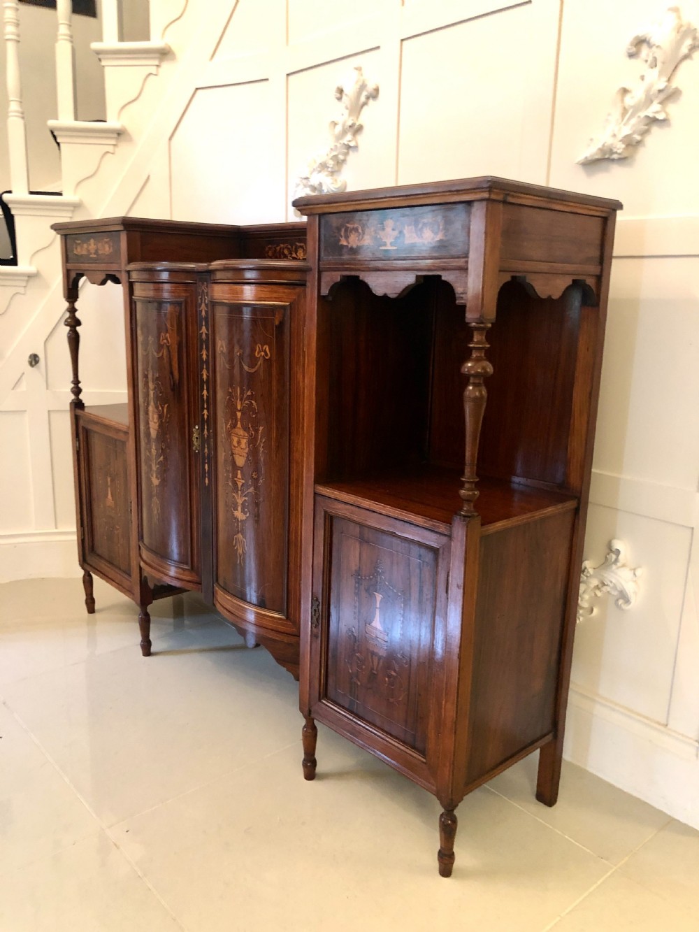  Antique Victorian Inlaid Rosewood Side Cabinet
 View IX