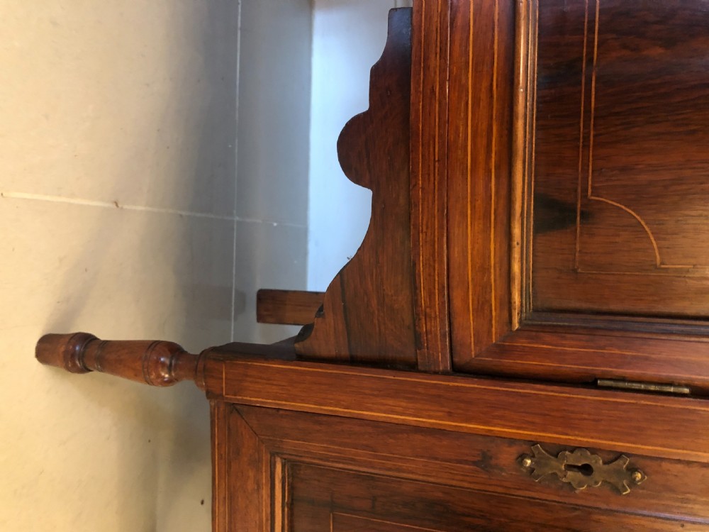  Antique Victorian Inlaid Rosewood Side Cabinet
 View X