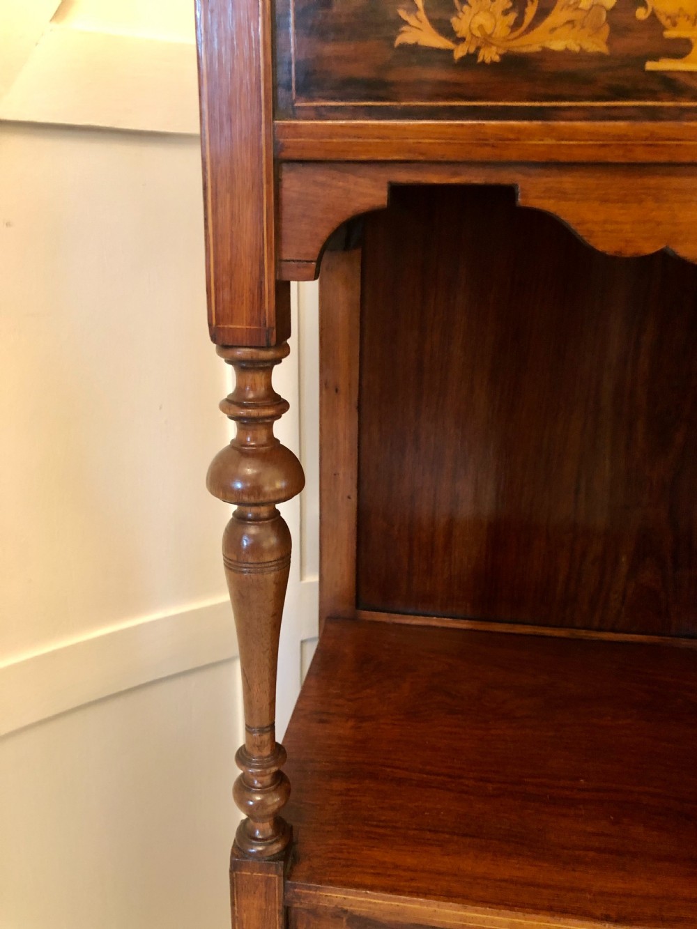  Antique Victorian Inlaid Rosewood Side Cabinet
 View XIII