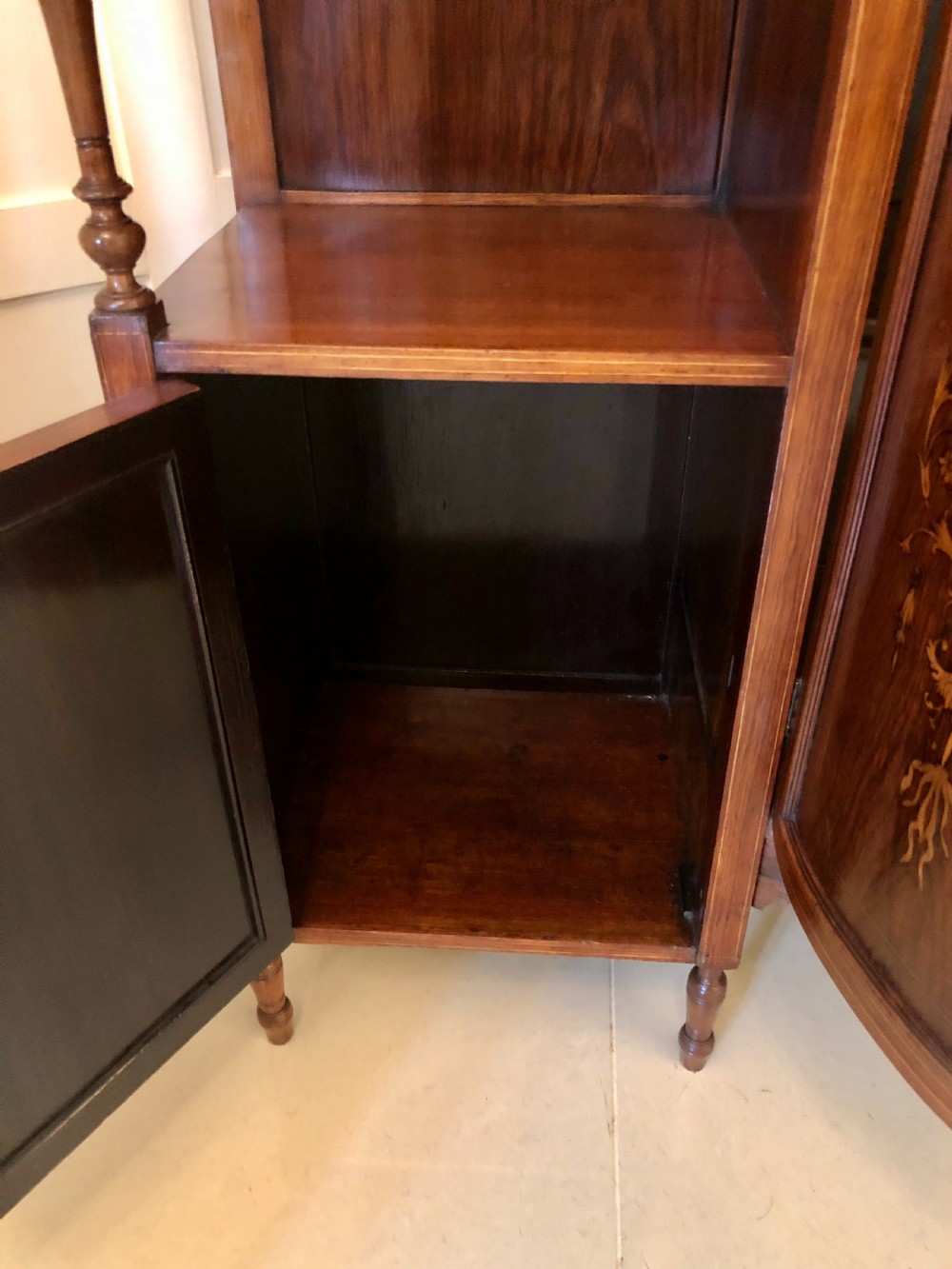  Antique Victorian Inlaid Rosewood Side Cabinet
 View XVII