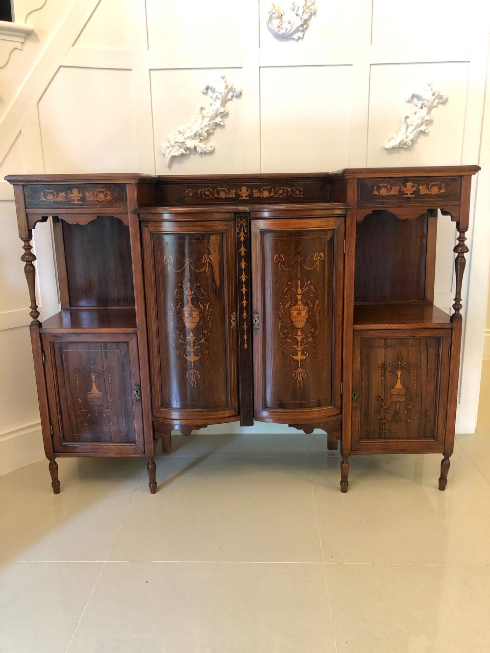  Antique Victorian Inlaid Rosewood Side Cabinet
 View XX