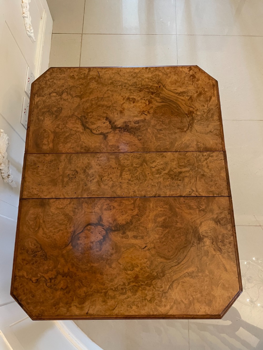  Antique Victorian Quality Burr Walnut Small Sutherland Table 
 View IV