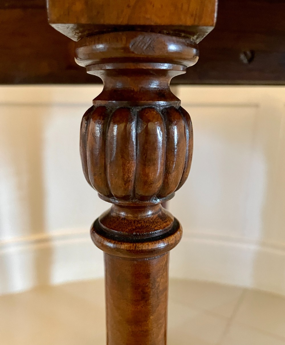  Antique Victorian Quality Burr Walnut Small Sutherland Table 
 View VI