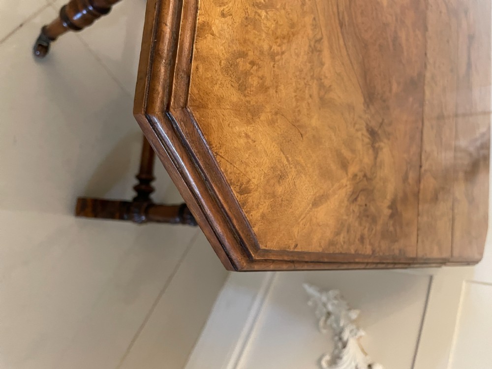  Antique Victorian Quality Burr Walnut Small Sutherland Table 
 View XIII