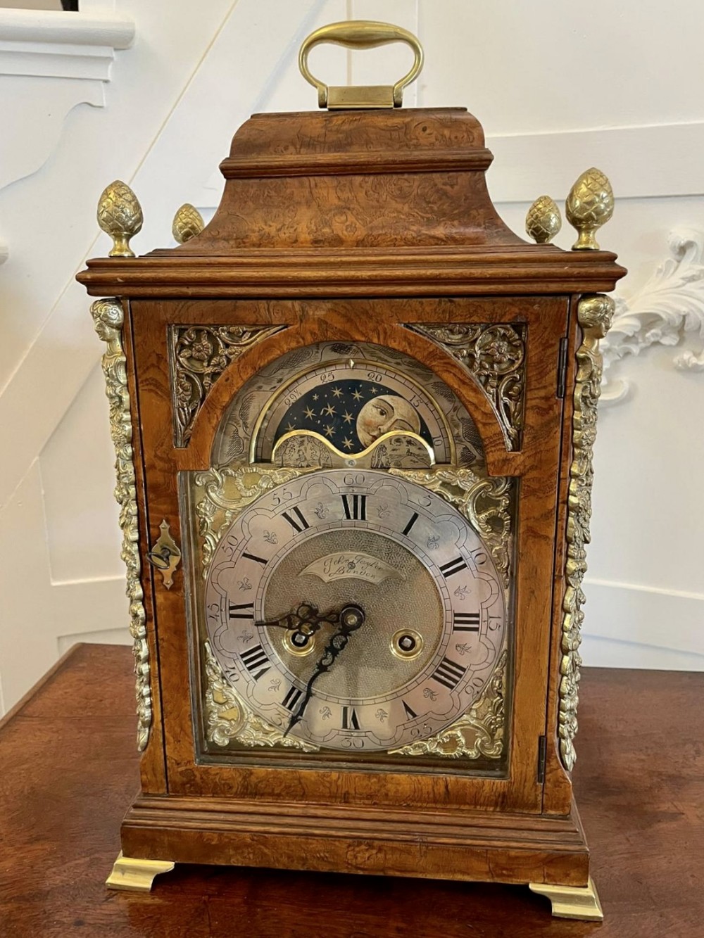  Quality Antique Burr Walnut and Ormolu Mounted Bracket Clock
