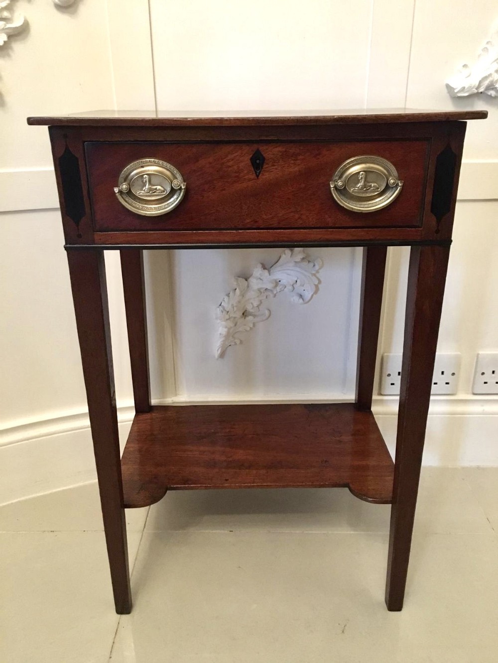  Antique George III Mahogany Lamp/Side Table
