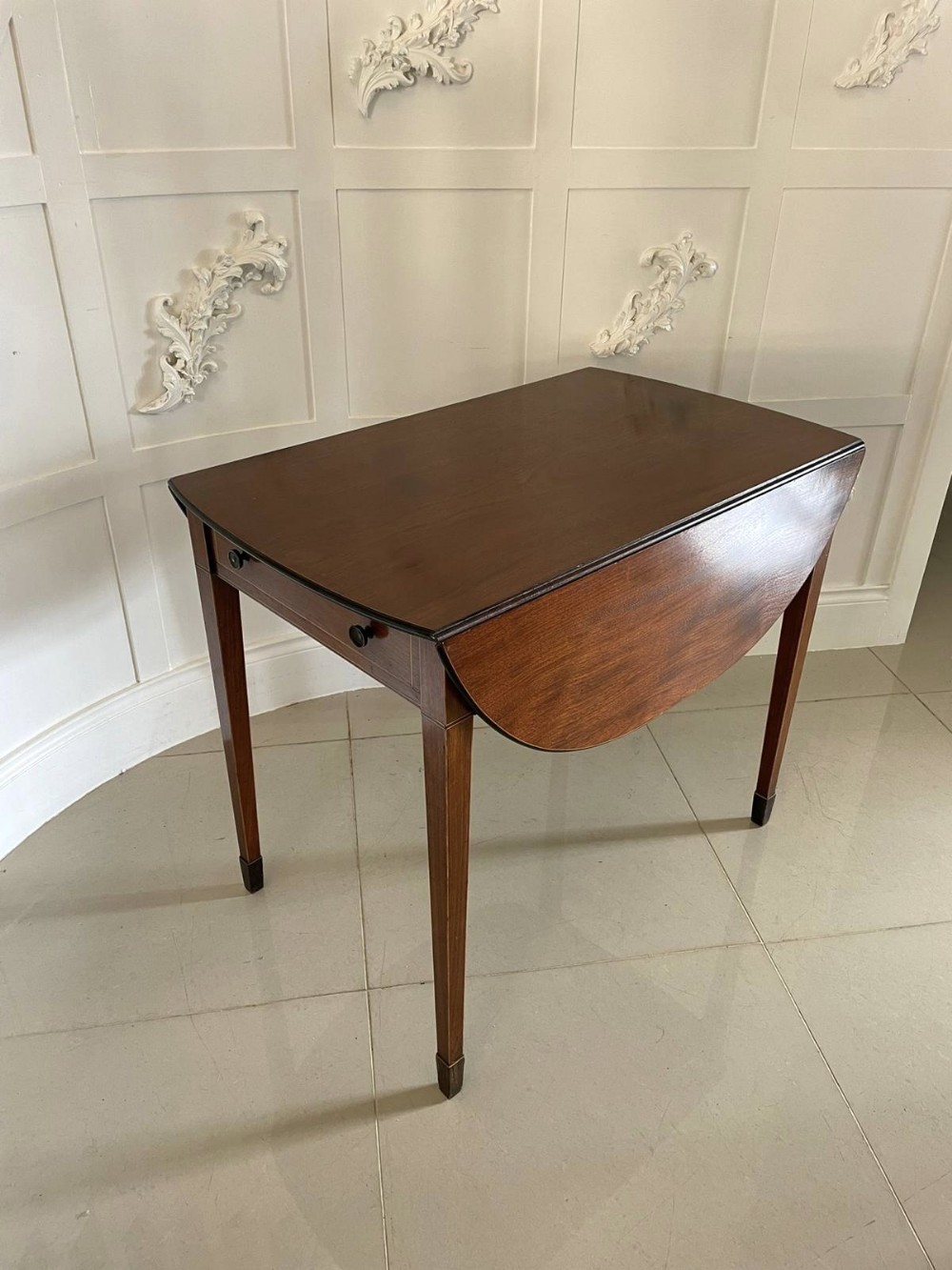   Fine Quality George III Antique Inlaid Mahogany Pembroke Table
