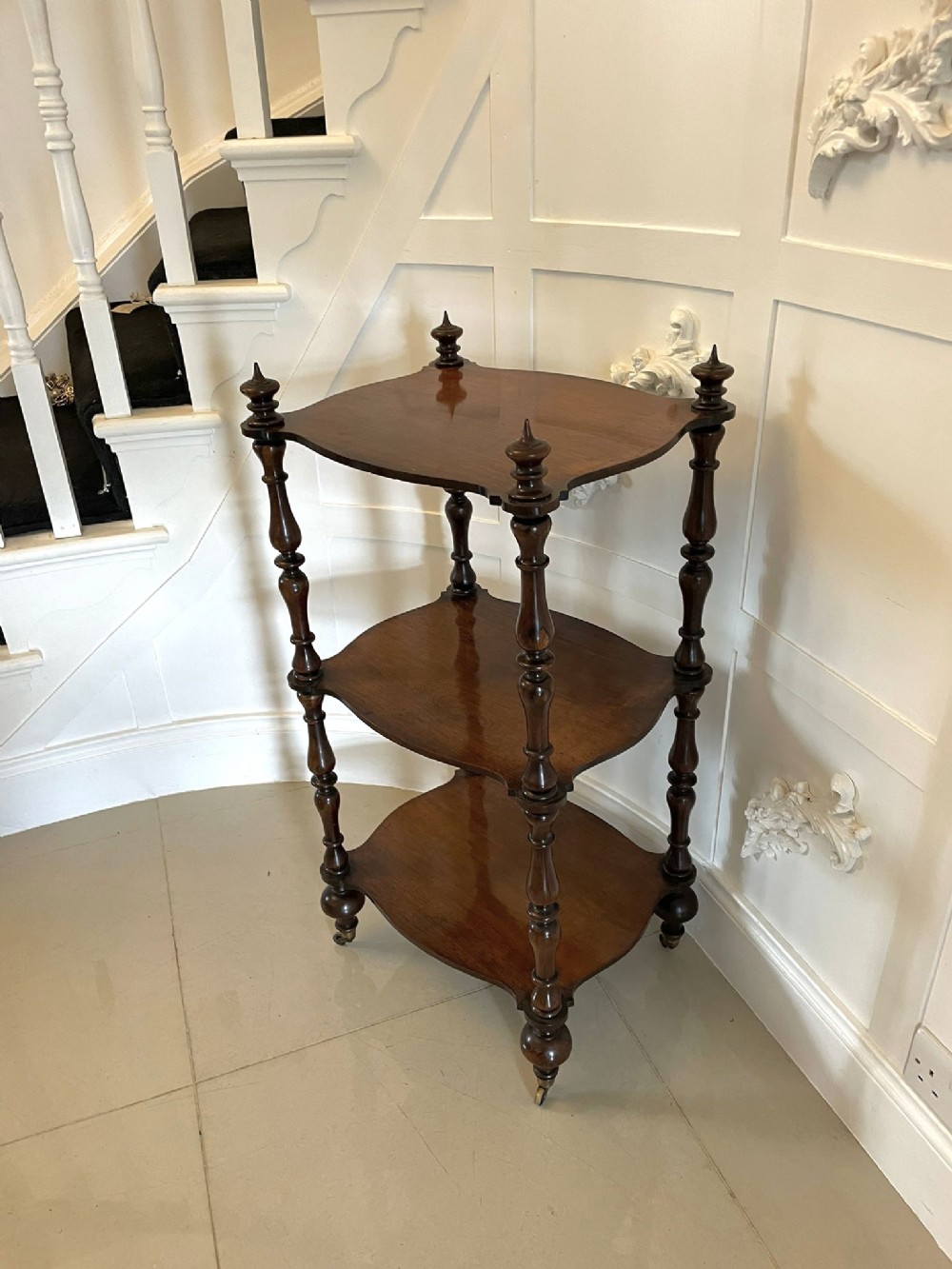 Antique Victorian Freestanding Rosewood Whatnot
