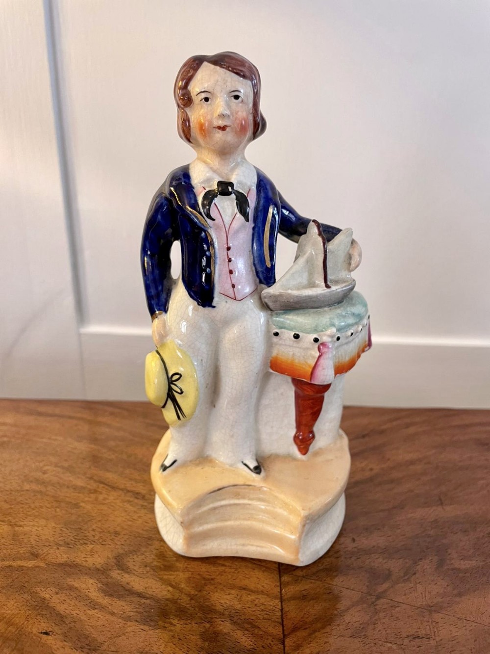  Antique Victorian Staffordshire Flatback Figure
