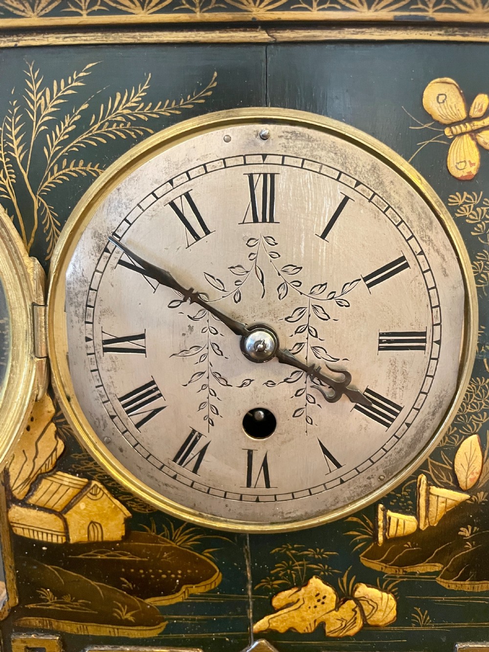 Quality Antique Victorian Chinoiserie Decorated Mantle Clock by Japy Fréres
 View V