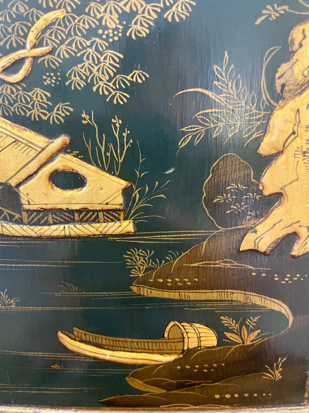 Quality Antique Victorian Chinoiserie Decorated Mantle Clock by Japy Fréres
 View XX