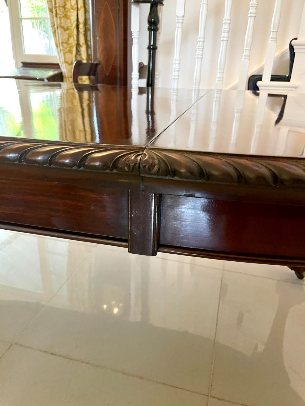   Antique Victorian Quality Carved Mahogany Extending Dining Table 73 x 121 x 247cm
 View XII