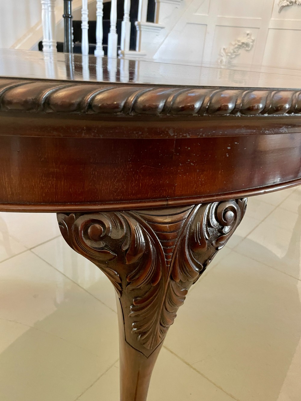   Antique Victorian Quality Carved Mahogany Extending Dining Table 73 x 121 x 247cm
 View XV
