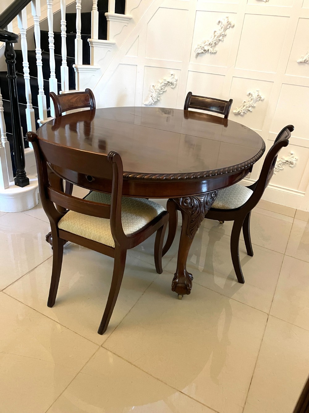   Antique Victorian Quality Carved Mahogany Extending Dining Table 73 x 121 x 247cm
 View XIX