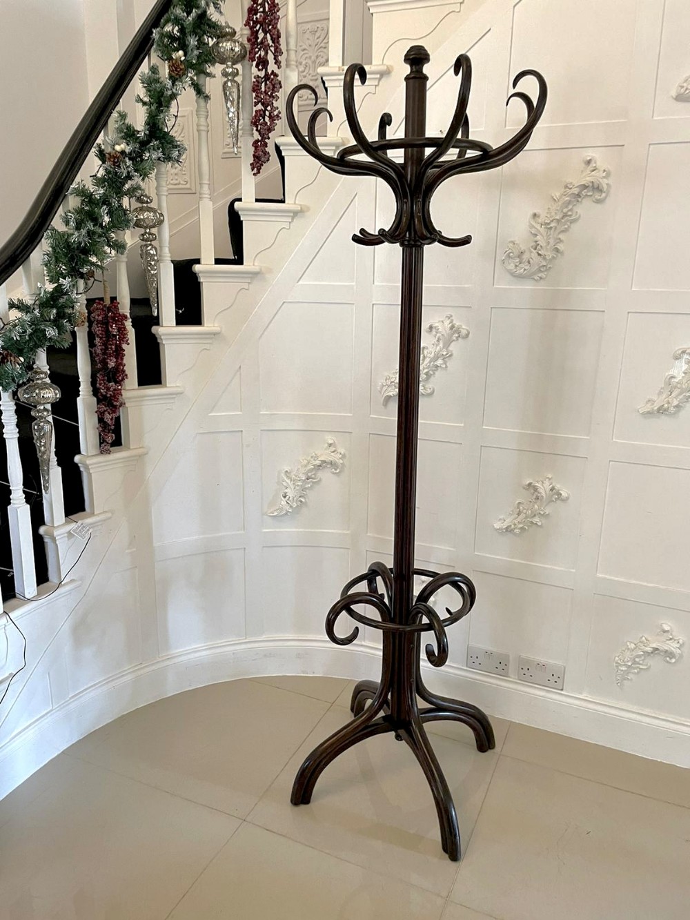  Antique Edwardian Quality Bentwood Hall Stand 
