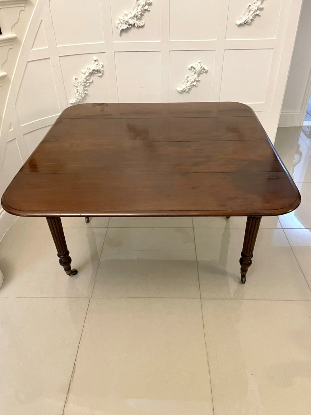 Unusual Antique Regency Quality Mahogany Extending Dining Table H 73 x W 121 x D 169cm 