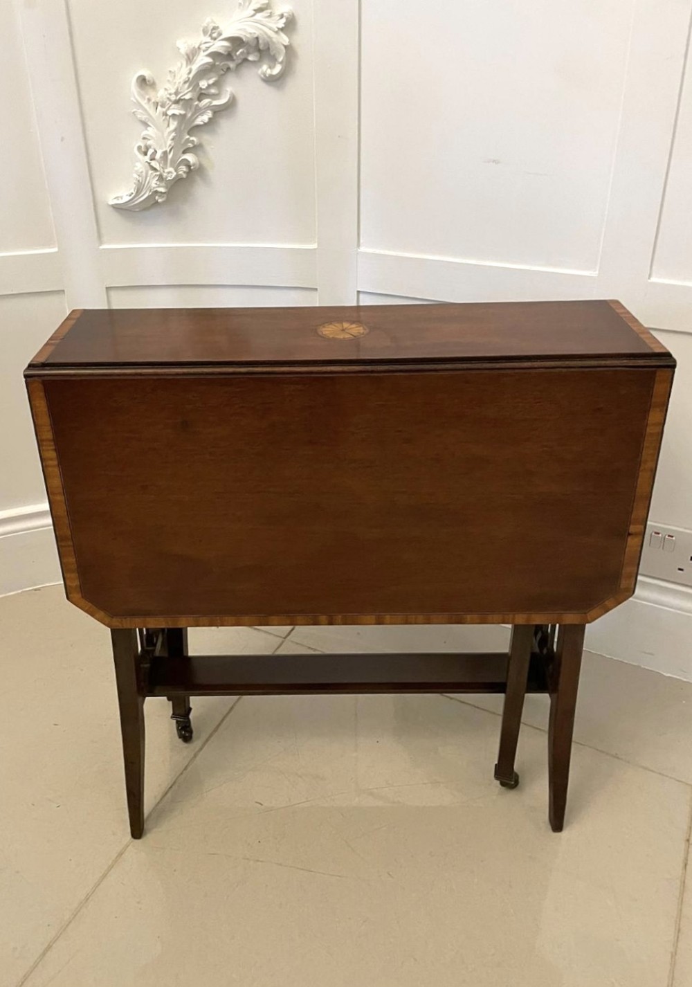 Antique Mahogany Inlaid Baby Sutherland/Occasional Table