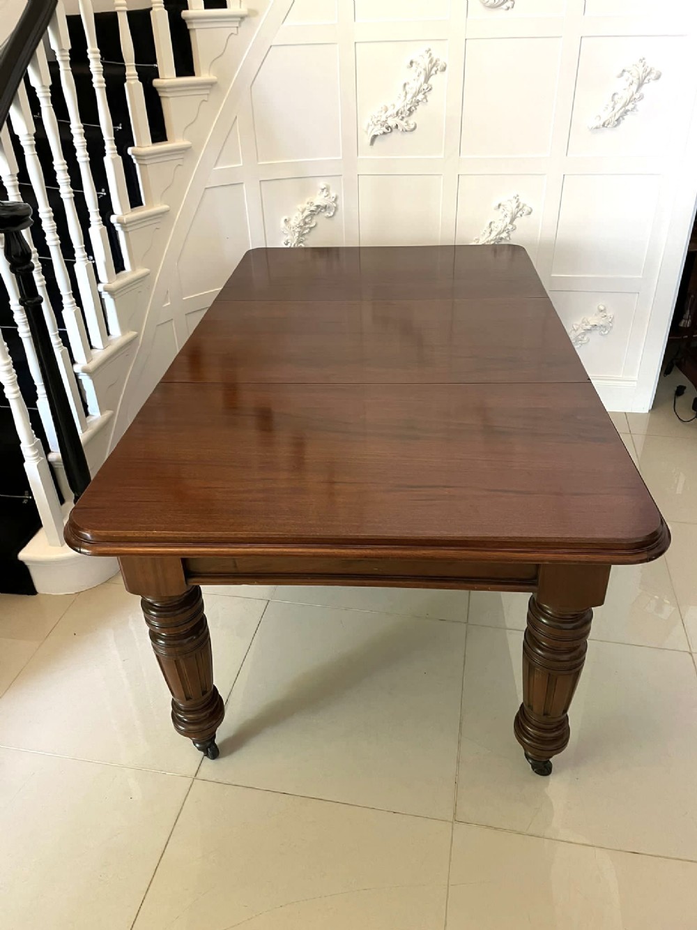 Antique 8 Seater Victorian Quality Mahogany Extending Dining Table 
