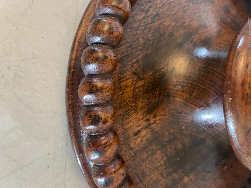Unusual Antique Victorian Quality Burr Walnut Lamp Table  View VIII