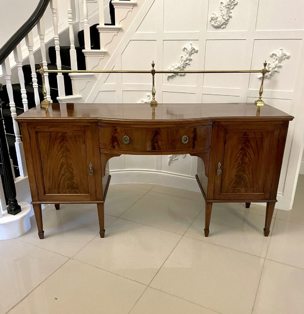  Antique Edwardian Mahogany Inlaid Sideboard By Hamptons and Sons, Pall Mall, London 