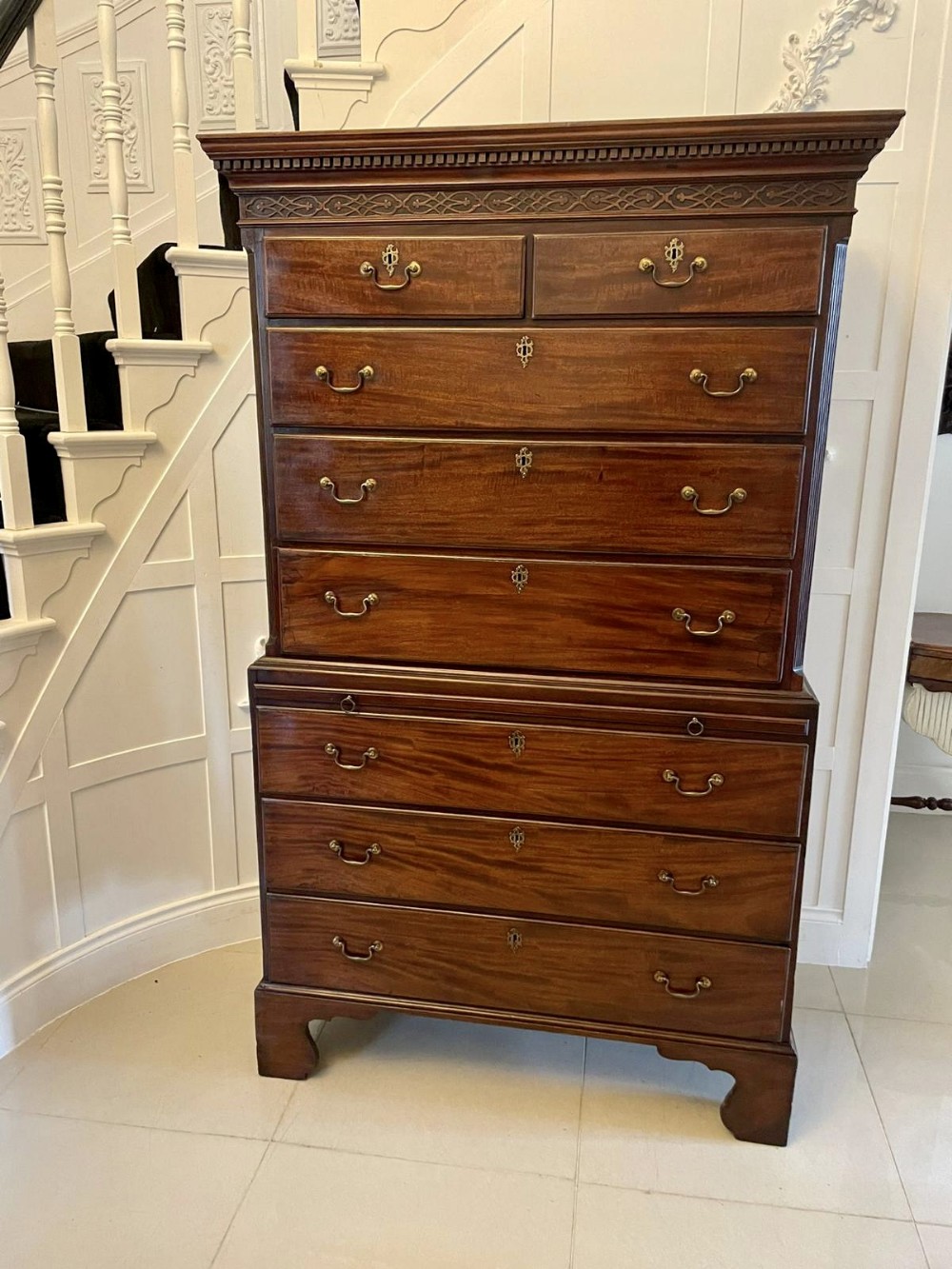 Antique George III Mahogany Chest on Chest