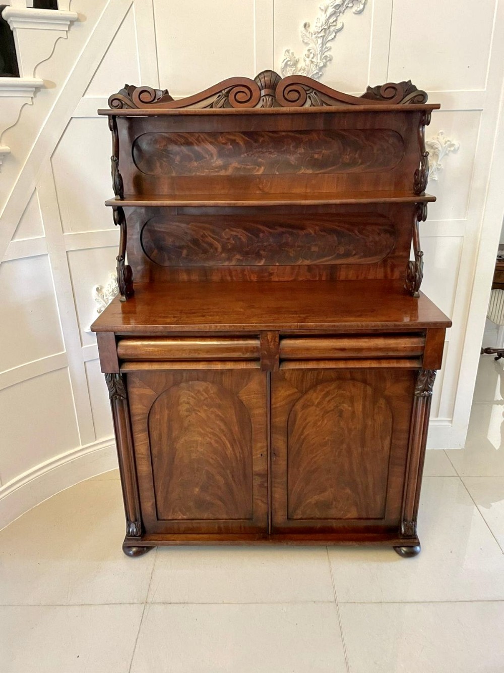 Fine Antique Regency Carved Mahogany Chiffonier