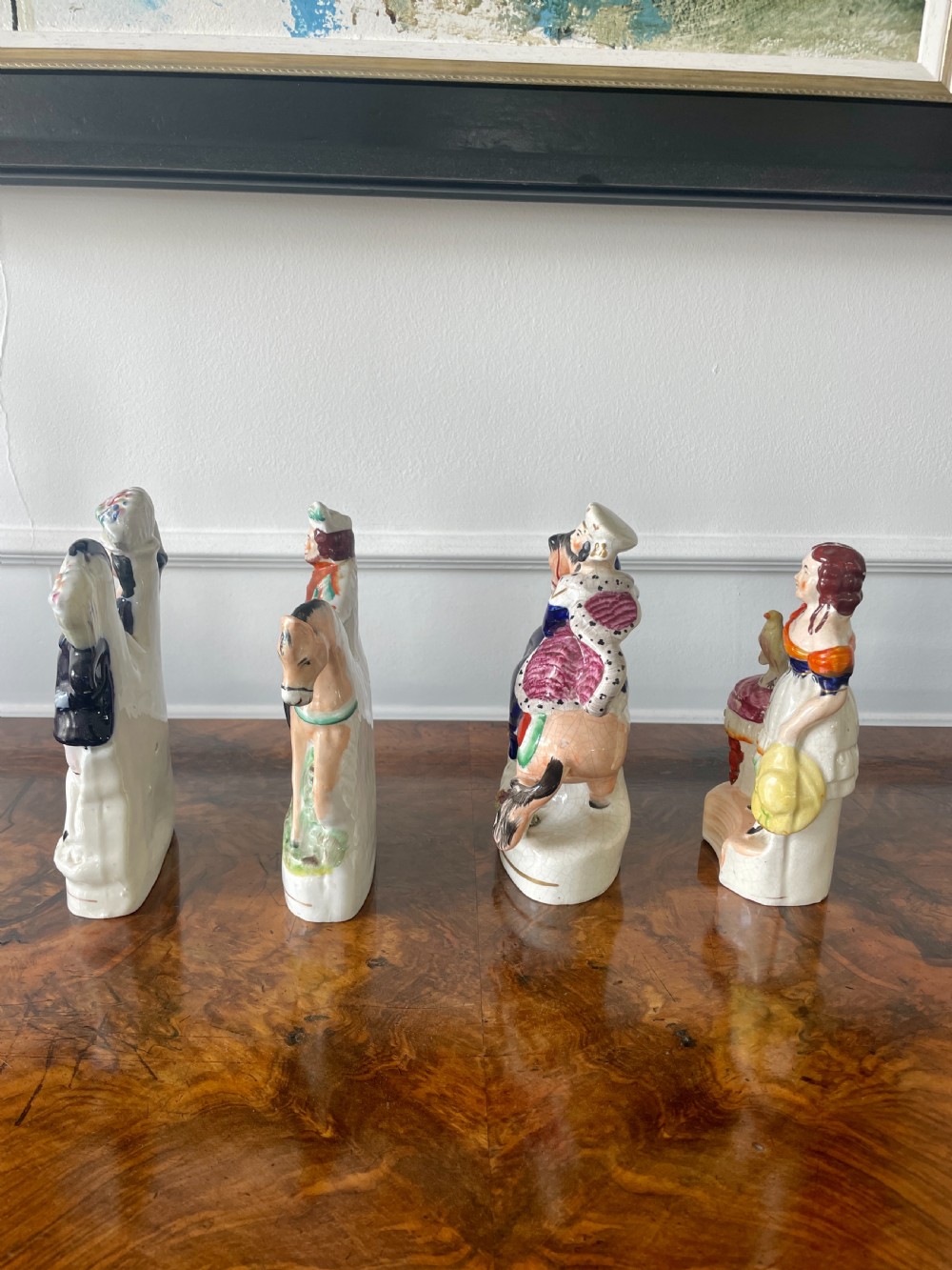 Four Antique Staffordshire Flatback Figures View VIII