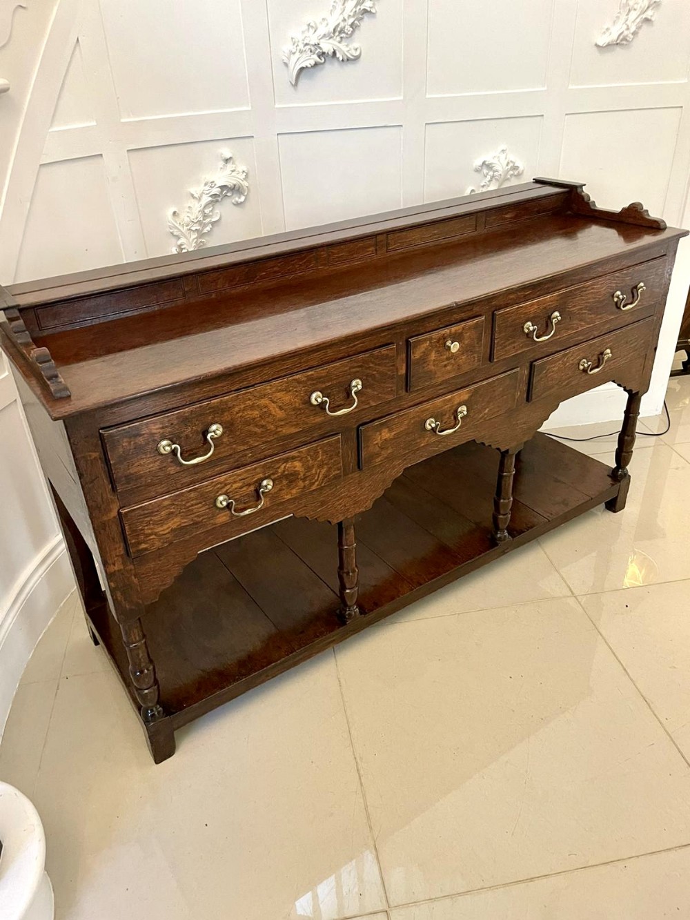 Antique 18th Century Glamorganshire Quality Oak Dresser Base 