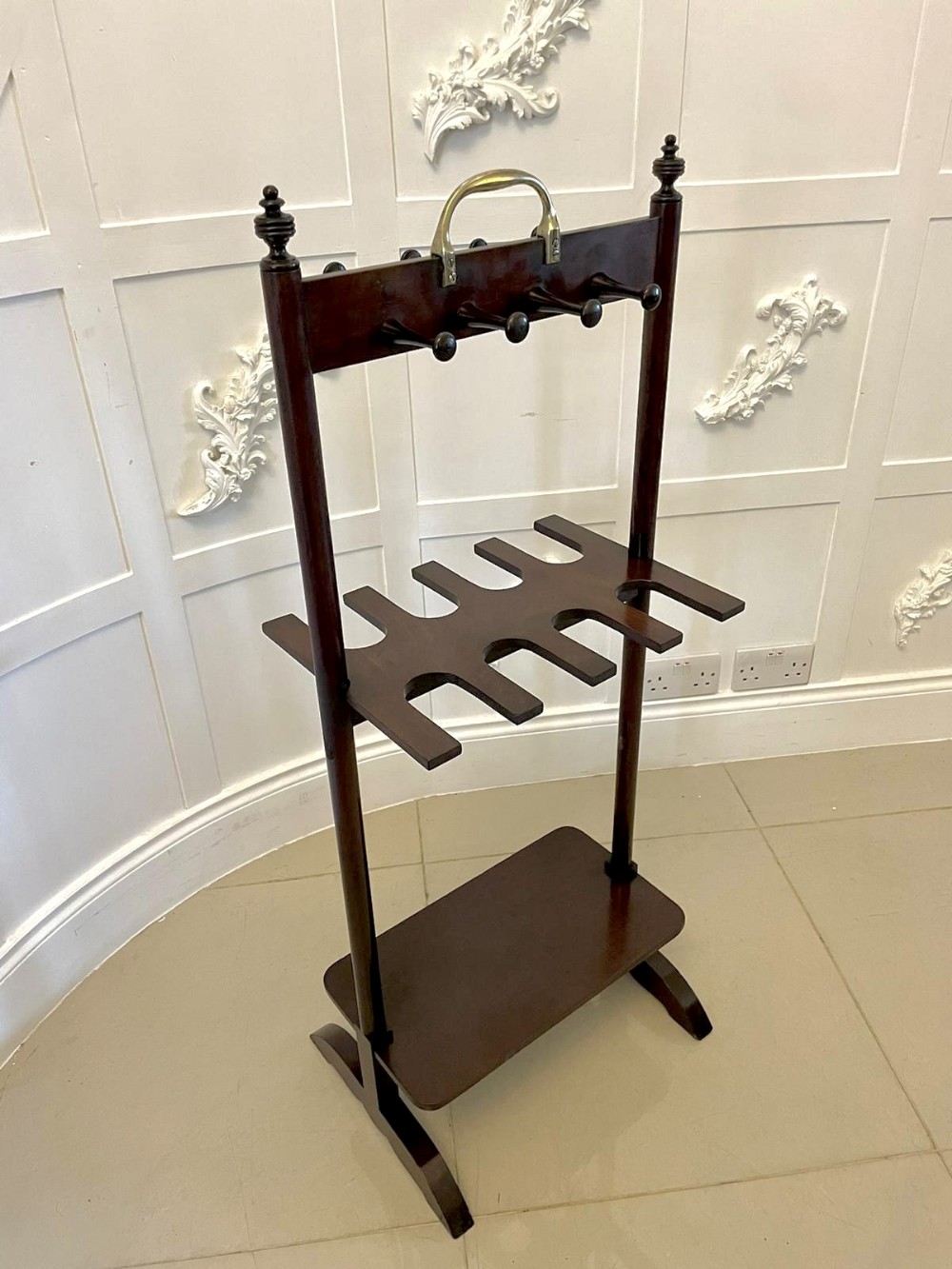 Antique George III Quality Mahogany Boot Rack
